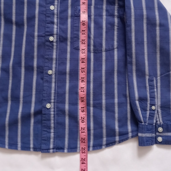 RADIUS BOYS BLUE GRAY BLACK PLAID LONG SLEEVE BUTTON DOWN SHIRT. SIZE S - Picture 4 of 11